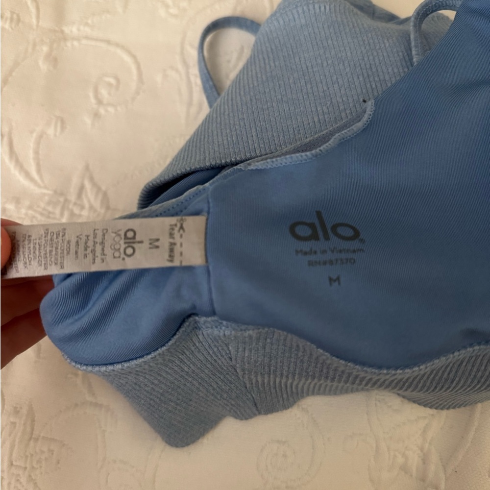 ALO Yoga Lavish Bra in Marina Blue - Picture 4 of 4